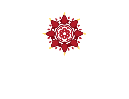 rangoli pattern in religious logo