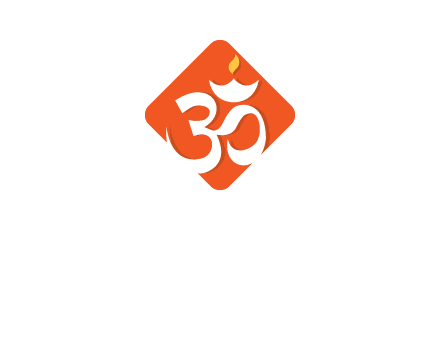 om symbol in square logo